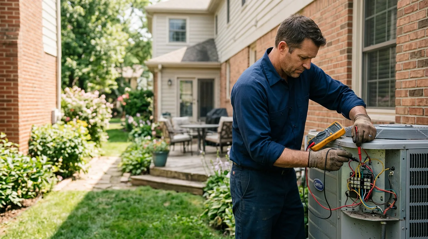 HVAC technician working near Oskaloosa, KS